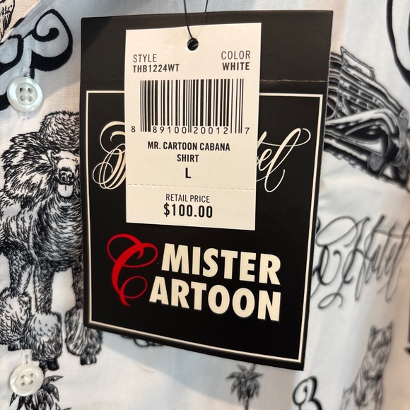 Tango Hotel X Mr. Cartoon Short Sleeve Button-Down Shirt Men’s - Picture 2 of 4